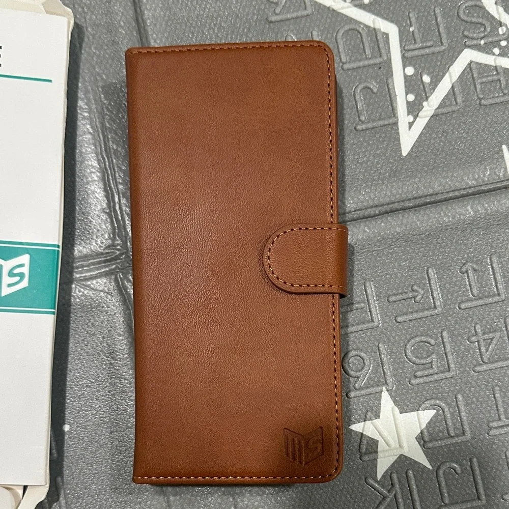 Brown Leather Wallet phone case for galaxy s20 fe